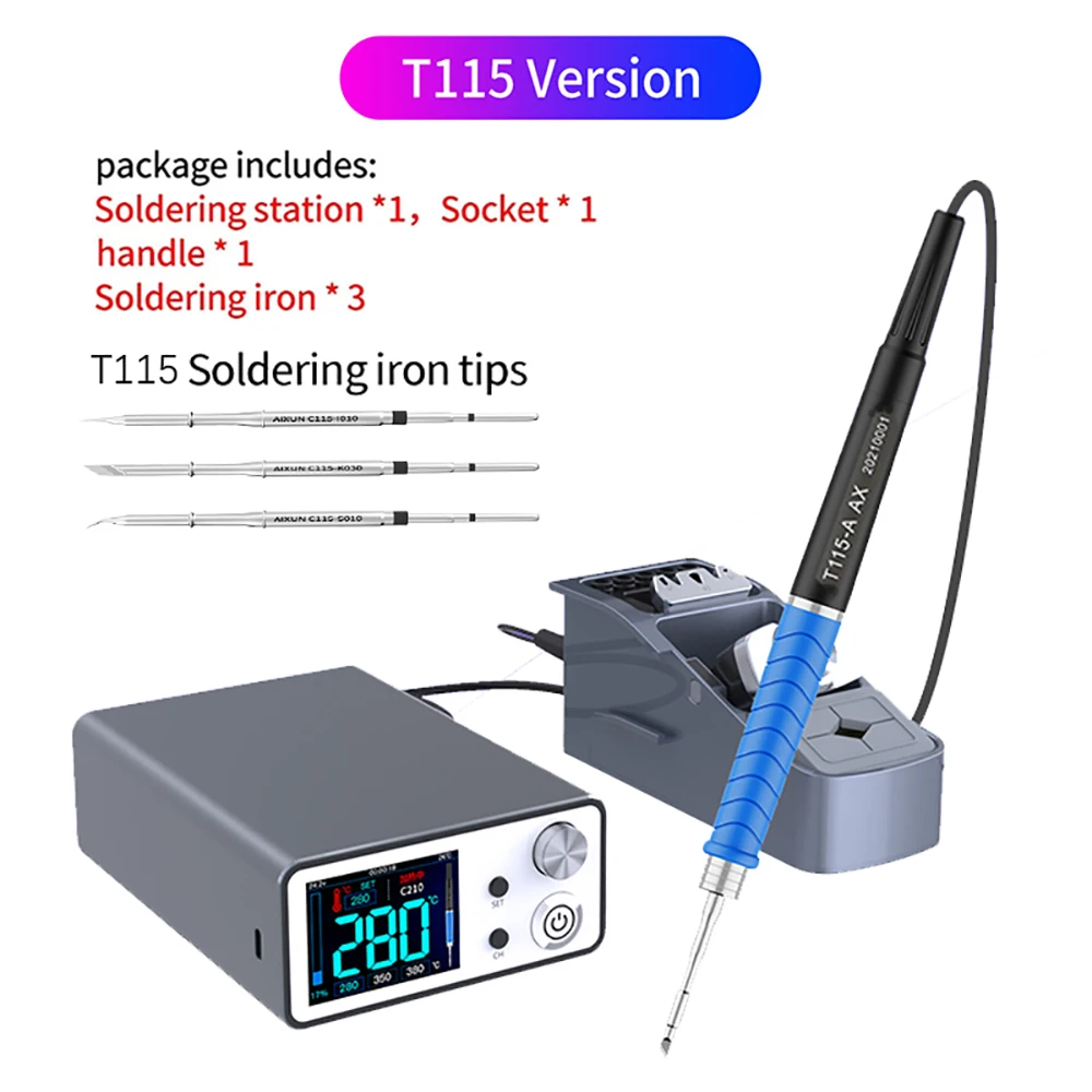 electric welding Aixun 200W T3A T3B Smart Soldering Station Support T12 T245 936 Handle Soldering Electric Welding Iron Tips For SMD BGA Repair portable stick welder Welding Equipment