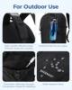 BAGSMART Casual Travel Backpack for Men and Women Lightweight 15.6" Sport Bag Large Weekender Bag Waterproof Bookbag for College 4