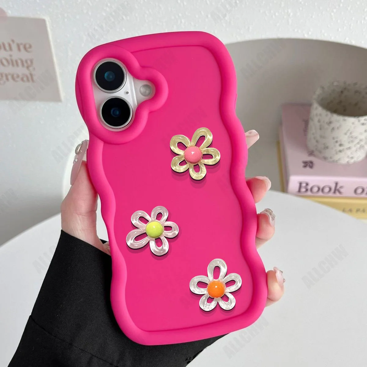 Cute Flowers Candy Wavy Silicone Soft Phone Case