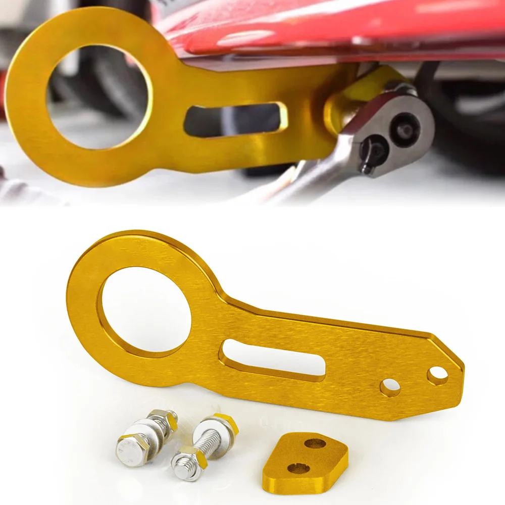

Universal Car Tow Hook Aluminum Alloy Front Rear Bumper Towing Hook Ring Kits