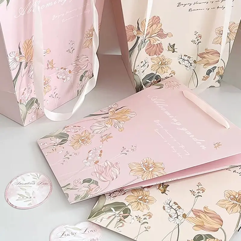 New Fre Handmade Floral Arrangement Gift Box T-ape Handbag Flouquet Paaging Material for Qui Flower very