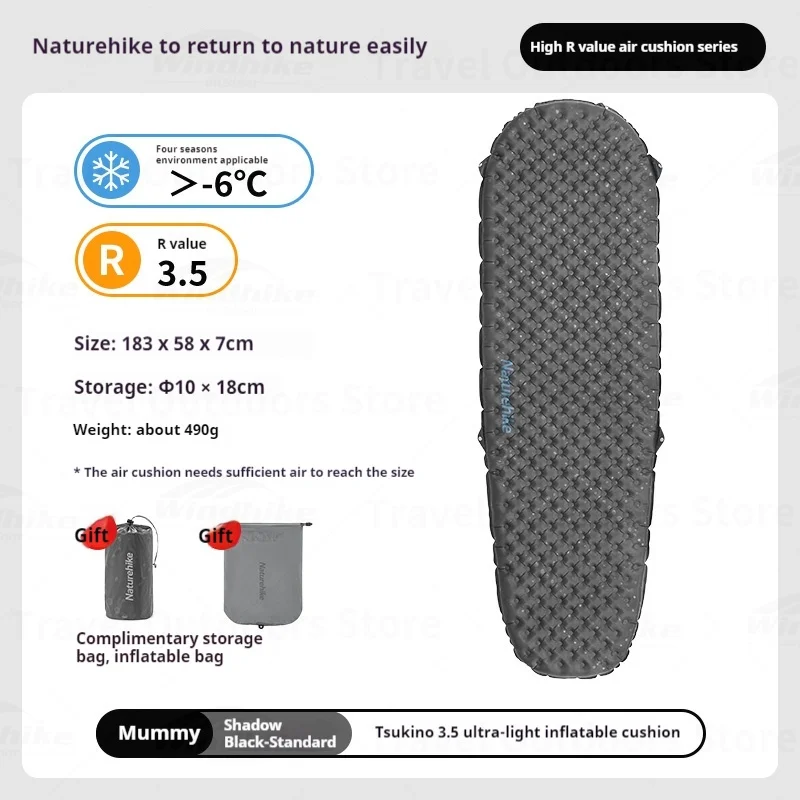Naturehike R3.5 Inflatable Mat Outdoor Climbing Sleeping Pad