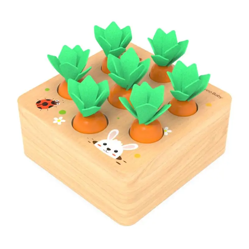 

Из натуральной древесины сосны развивающие игрушки в форме моркови, Сортировочная игра в форме когнитивных навыков, обучающая игрушка для малышей 13 лет