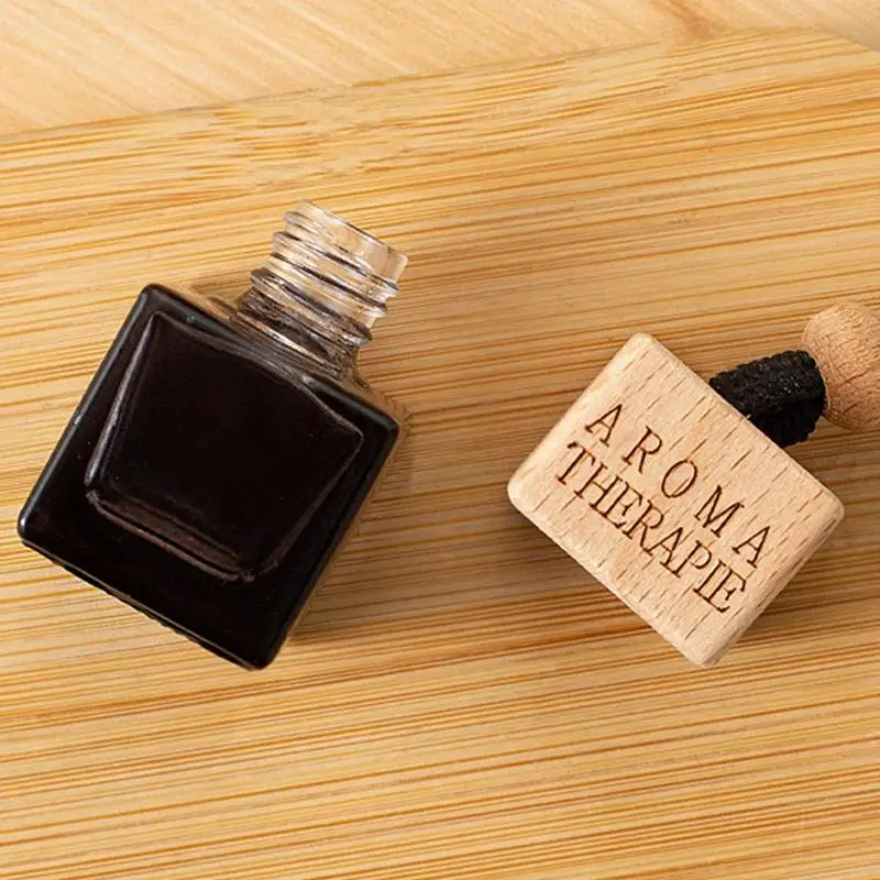 자동차 장 빈 리필 가능한 향수 병, 에센셜 오일 디퓨저 병, 자동차 장 블랙, 8ml, 1PC