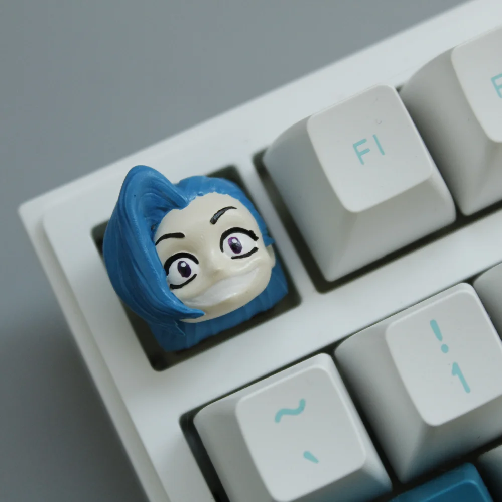 Echome-arcane Jinx Keycaps Design Original Resina Artisan Keyboard Cap Custom Cute Anime Key Cap para Teclado Mecânico Presente