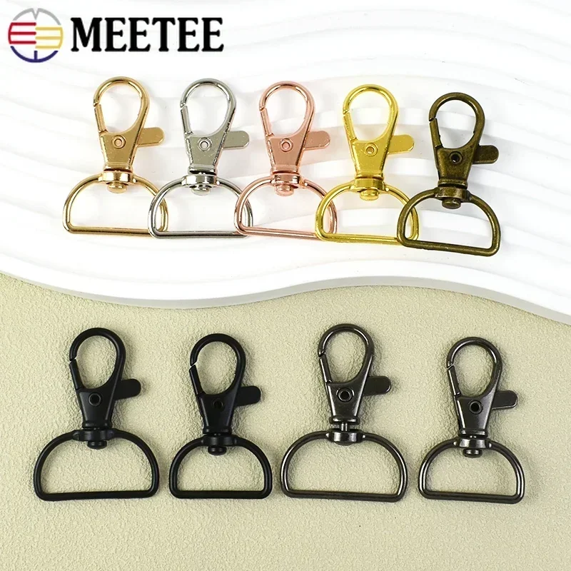 Bag Strap Buckles Metal Lobster Clasp Swivel Clip Snap Hooks Buckle For Webbing Keychain DIY Sewing Accessories 10-50Pcs 20/25mm
