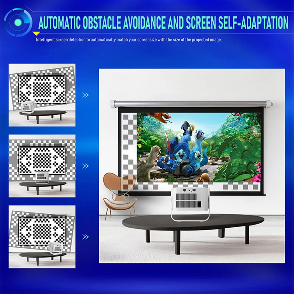 جهاز عرض Velec HY350 Max 900 ANSI 1080P يدعم 8K فك...