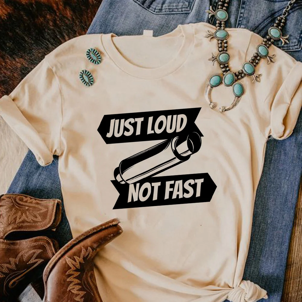 

Loud t shirt women Y2K anime designer Tee girl funny comic clothing