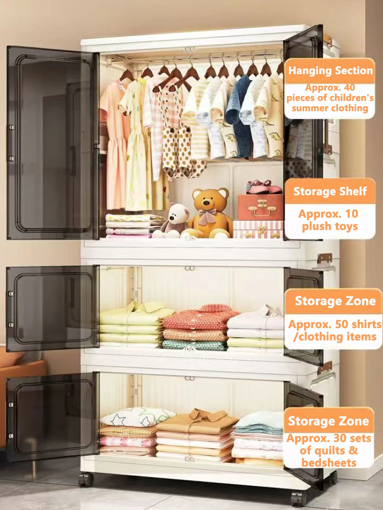Storage Cabinet Folding Storage Box Home Living Room Toy Cabinet Storage Rack Snack Cabinet Installation Free Kitchen Storage Cabinet  Folding Storage Cabinet Organizer
