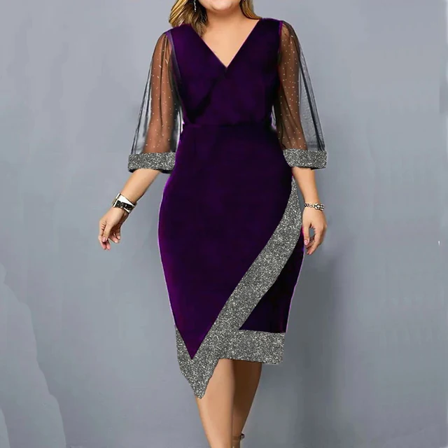 L-5XL Oversized Vintage Dress for Women 2023 Summer Elegant Evening Party Elegant Dresses Female Clothing Solid Maxi Skirt Rode 2