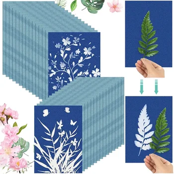 Cyanotype Sun Print Art Paper Craft Set 1