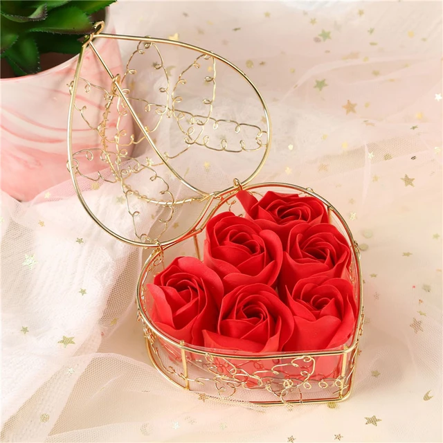 6 pezzi regalo di san valentino per fidanzata fidanzato fiore sapone  compleanno regali di nozze per gli ospiti bomboniere regali da damigella  d'onore - AliExpress