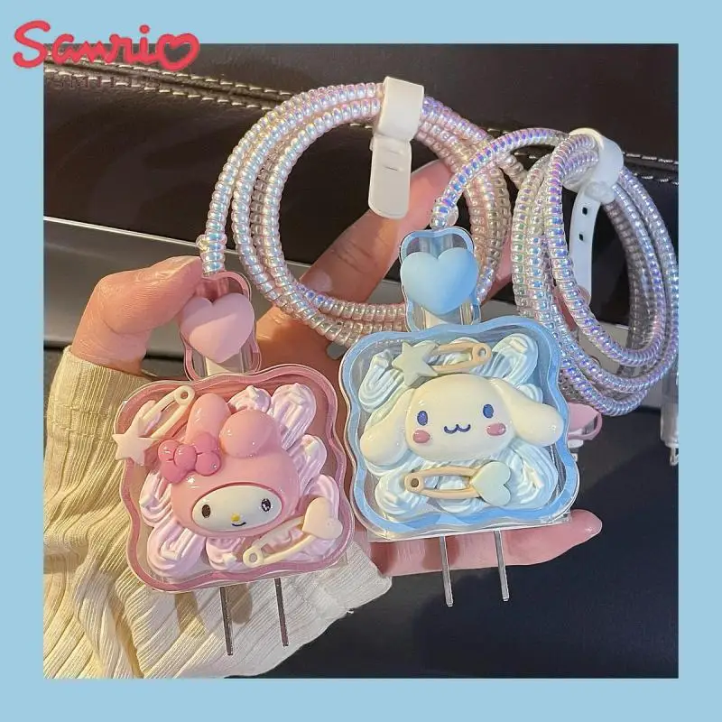 

Зарядный чехол Cinnamoroll, мультяшный Sanrio кавайный аниме креативный Mymelody Iphone 20 Вт, защита от царапин, милый подарок на день рождения