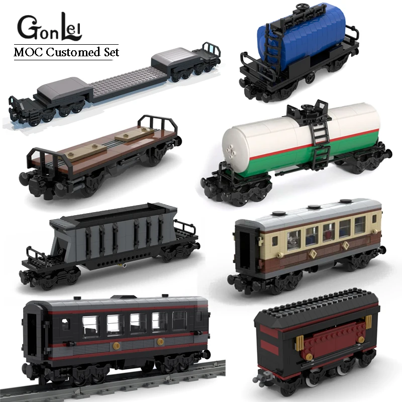 Moc Octan Train Tank Car E Emerald Night Carriage 10194 Mod Hopper Wagon Treni Carrello Con Buffer Building Blocks City Bricks