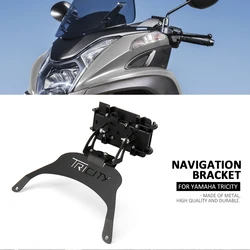 New Motorcycle Accessories Fit For YAMAHA TRICITY Tricity Mobile Phone GPS Navigation Bracket Mounting Bracket Black