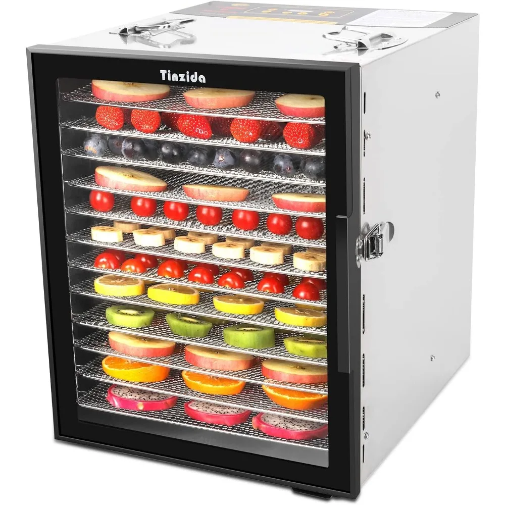 

Food Dehydrator Machine, 12 Stainless Steel Trays, Dehydrators For Jerky, Meat, Fruit, Pet Treats, Vegetables, Herb