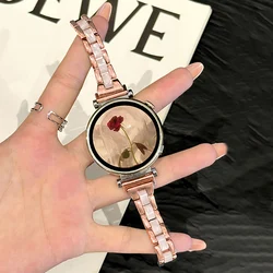 Elegant Thin Resin Metal Bracelet for Women - Luxury Wrist Band (Rose Gold)