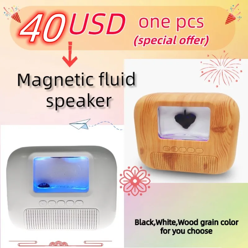 Magnetic fluid Blue-tooth speaker enclosure accessories wood grain color finished manufacturers direct sales