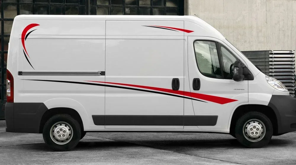 Auto Körper Seite Aufkleber Grafiken Streifen Aufkleber Für Camper Van Rv Wohnmobil Minivan Cargo Panel Stamm Bus Auto Para Zubehör – Detail 4