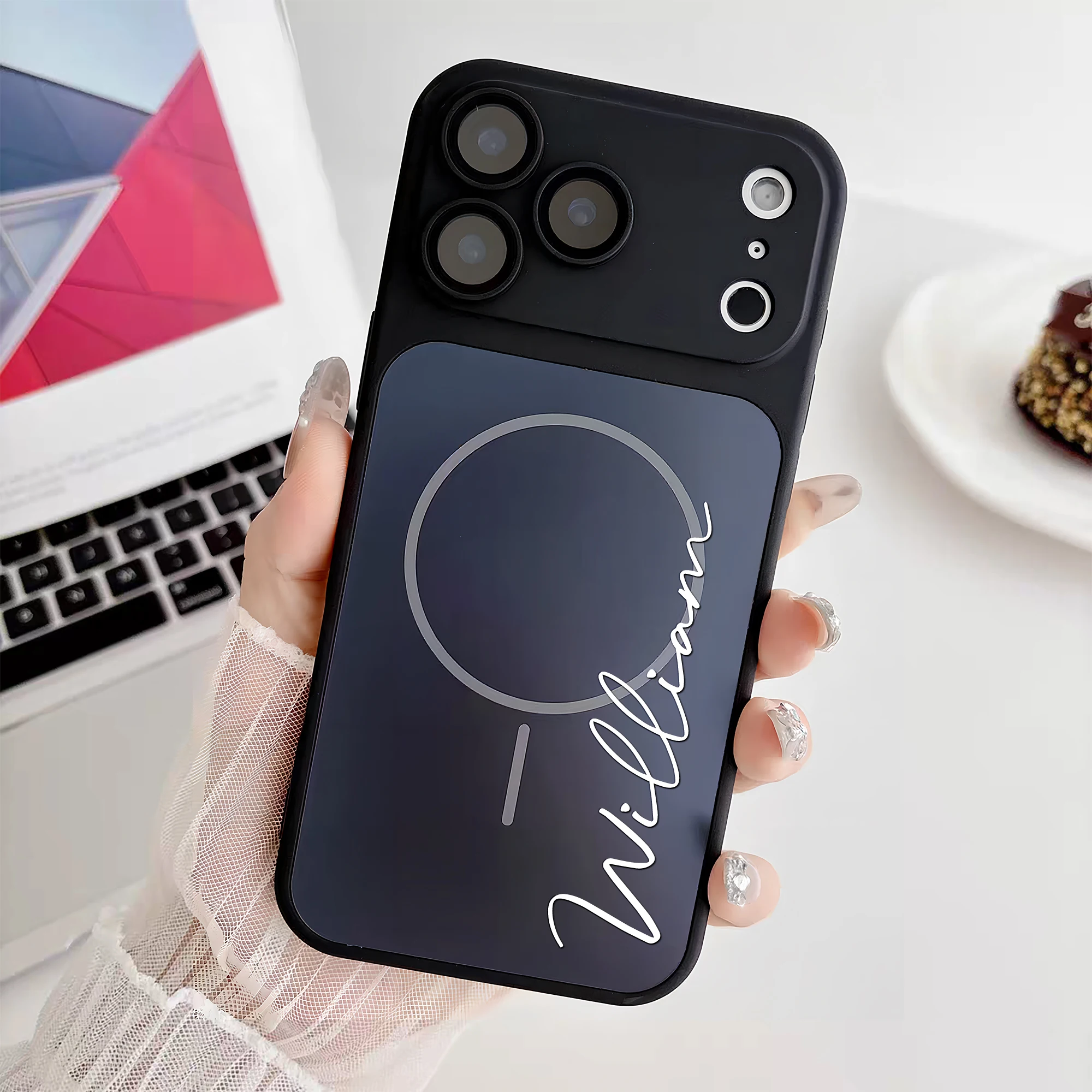 Custom Name Personalized Signature Short Sentences Magnetic TPU Phone Case thumbnail 4