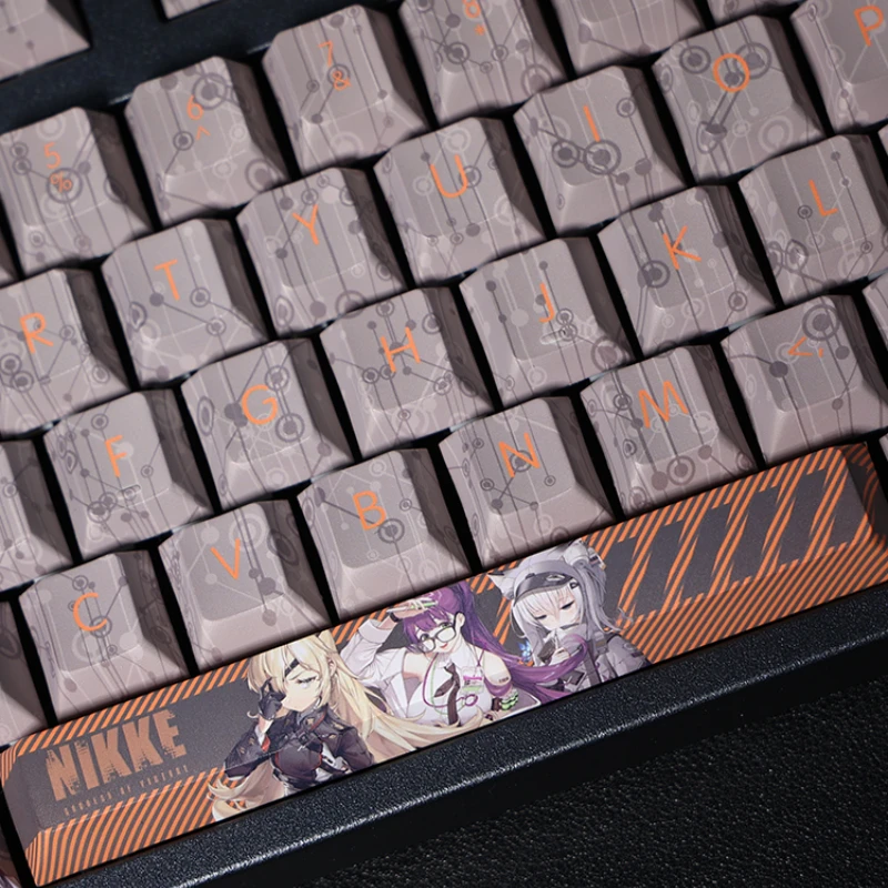 Teclas Conjunto Nikke: a Deusa da Vitória Pbt Anime Jogos Keycaps para Faça Você Mesmo mx Switch Teclado de Jogos Mecânicos 108 - Imagem 3