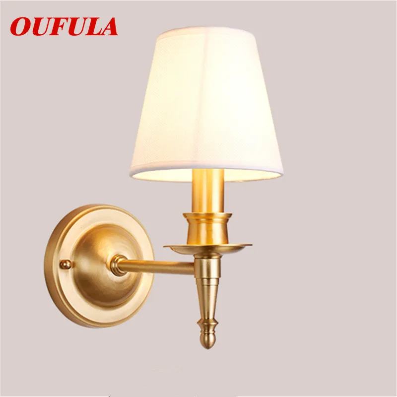 

TEMOU Indoor Wall Lamps Fixture Brass Modern LED Sconce Contemporary Creative Decorative For Home Foyer Bedroom Corridor