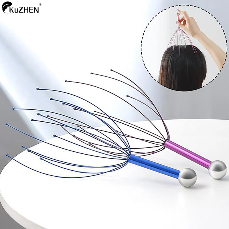 

1Pcs Octopus Head Scalp Relaxation Massage Pain Relief Body Massager Stress Release Relaxing Claw Metal Massager Device Unisex