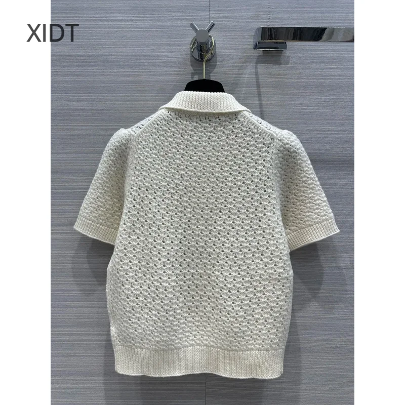 

2024 Early Spring New Cream Temperament Moose Hollow Gook Lapel Jacket AY154
