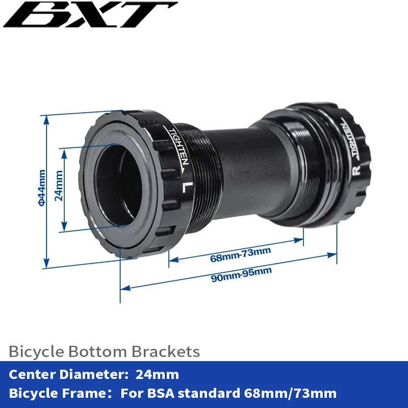 BSA 자전거 바텀 브래킷 68/73mm 로드 MTB 24mm/29mm 크랭크 액슬 3..