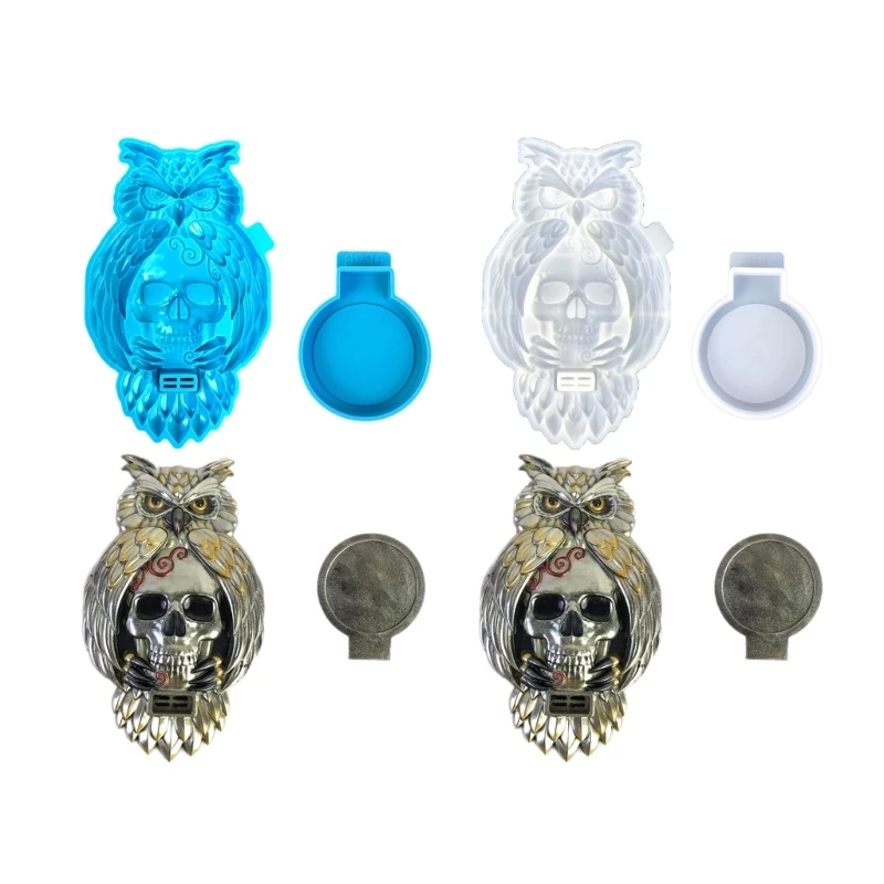 

Candlestick Molds Owl and Skull Shaped for Home Decor and Festive Celebrations
