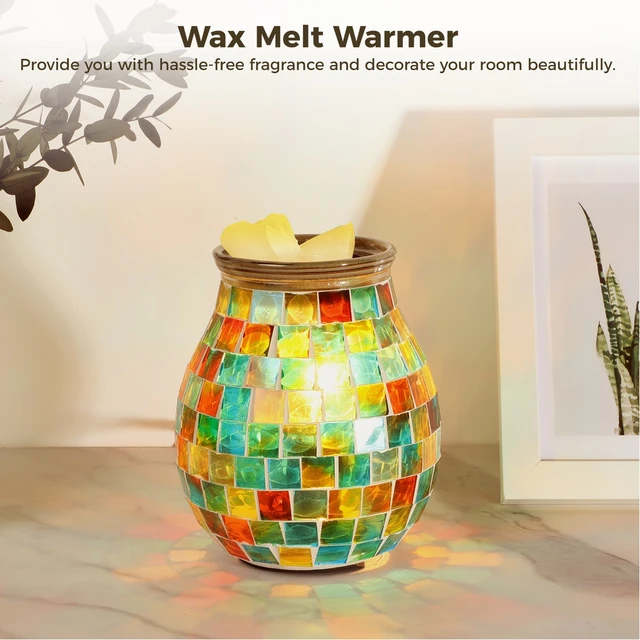 Wax Melt Warmer,Electric Wax Warmer for Scented Wax Light Plug-in,Scented  Oil Warmer Melter,Fragrance Wax Burner,Mosaic Melter Warmer- Ideal Gift for