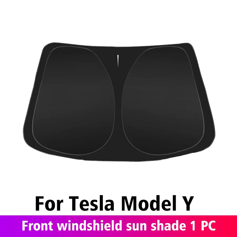 For Tesla 2021-2022 Model 3 Model Y Car Front Rear Windshield Sun Shade Privacy Trim Side Window Sunshade Decorative Accessories car decals Other Exterior Accessories