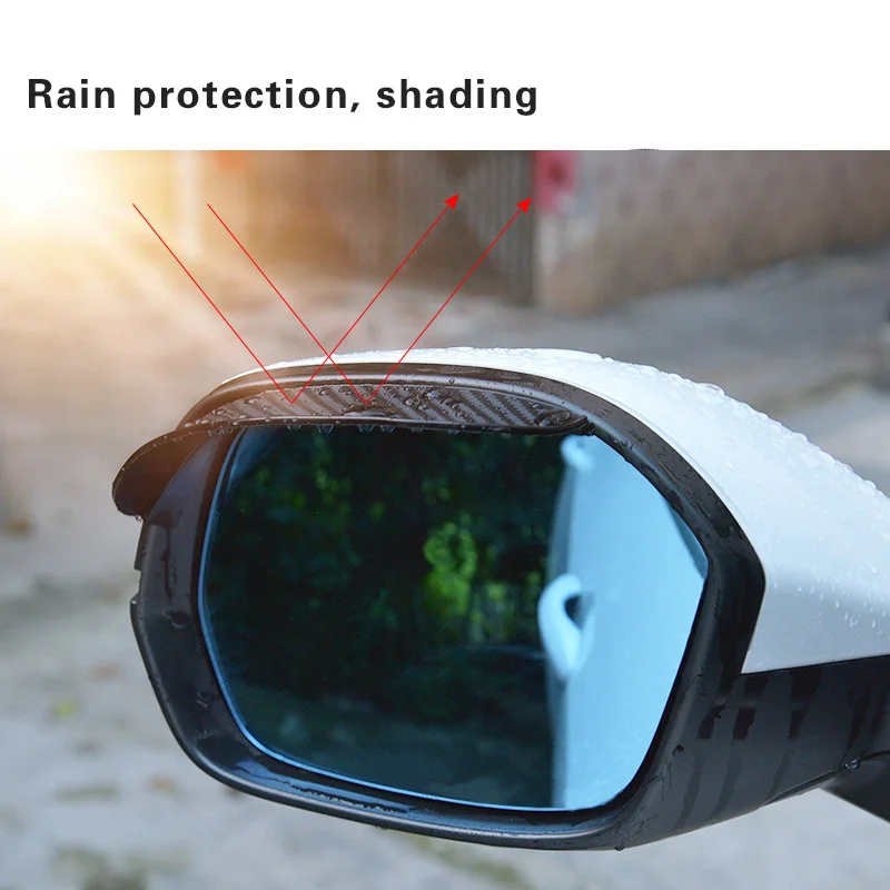 Carbon Fiber Car Rear View Mirror Rain Cover for Ford Focus 2 3 Fiesta Mondeo Kuga Citroen C4 C5 Skoda Octavia Rapid