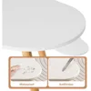 White Small Coffee Table, Modern Mid Century Coffee Table, Cloud Coffee Table, Unique Minimalist Coffees Tables for Living Room 5