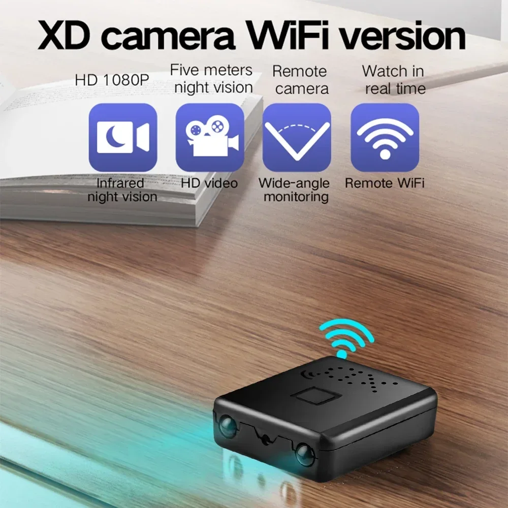 Mini Caméra De Surveillance 1080p - Avec Détecteur De Mouvement - Discrète, Pour Maison, Bureau, Sécurité Intérieure