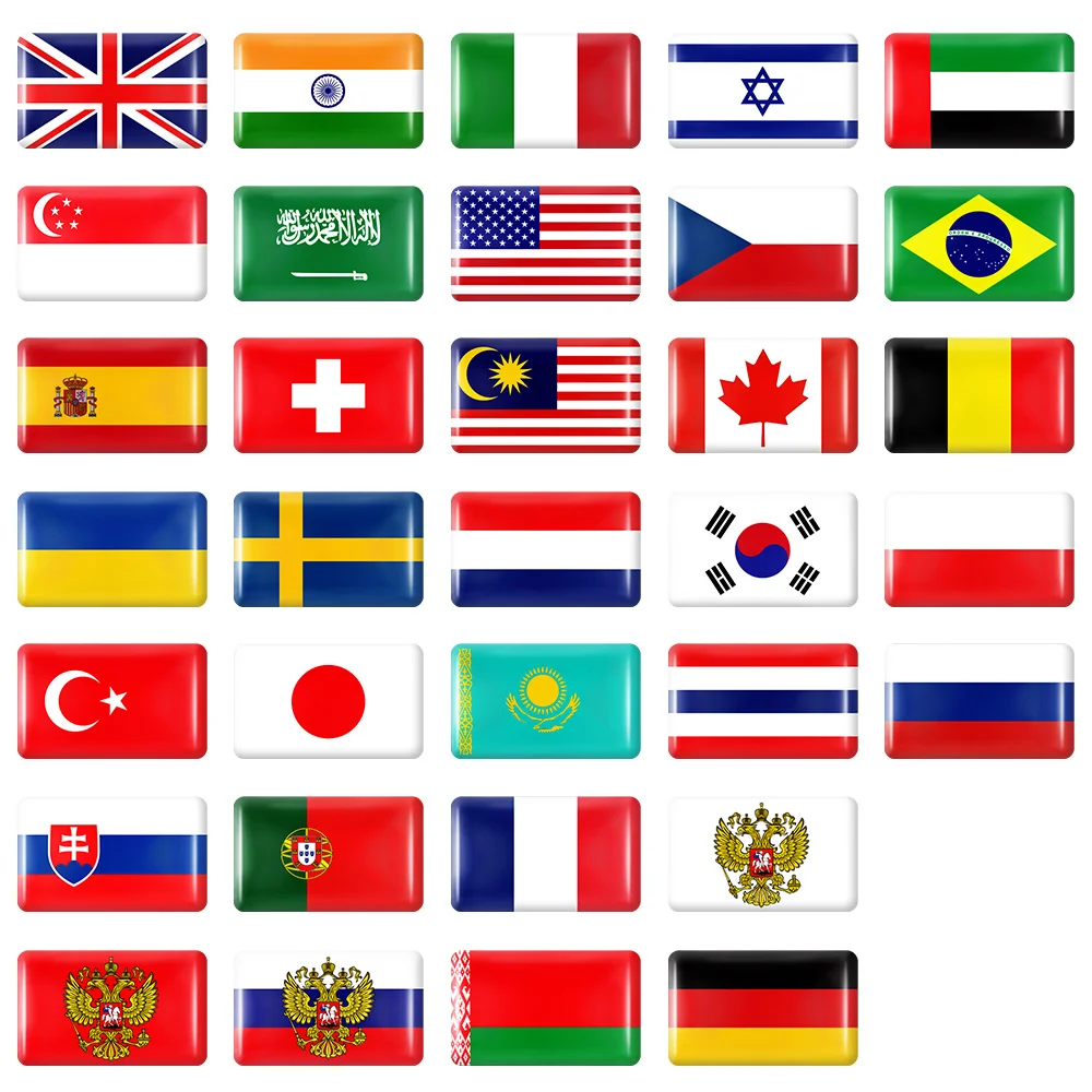 10pcs Epoxy Sweden Flags Sticker Car Interior Decoration Decal for VOLVO S40 S60 S80 S90 XC40 XC60 XC70 XC90 V40 V60 V70 Badge