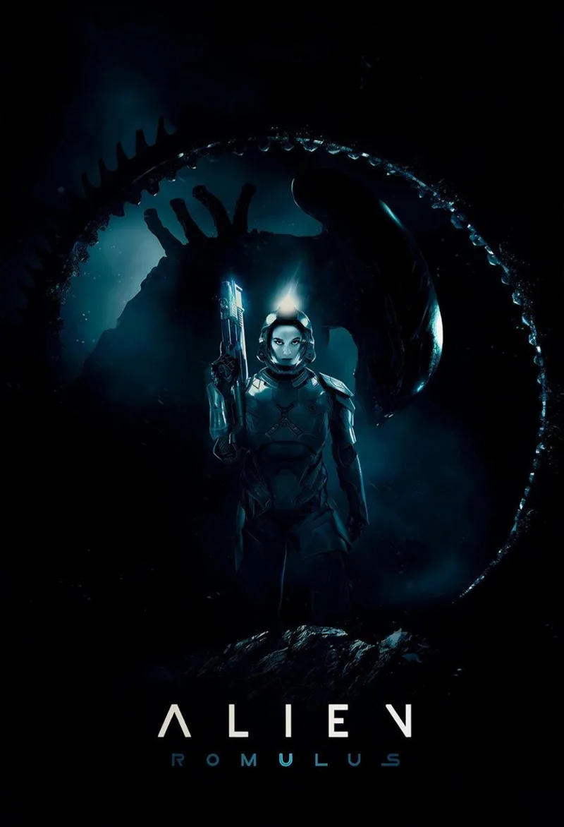 thumbnail image 1 of Póster de película de ciencia ficción A-Alien Romulus, terror, nuevo monstruo, película de ciencia ficción, impresión, arte de pared, imágenes, pintura en lienzo, decoración del hogar, regalo, 1 of 5