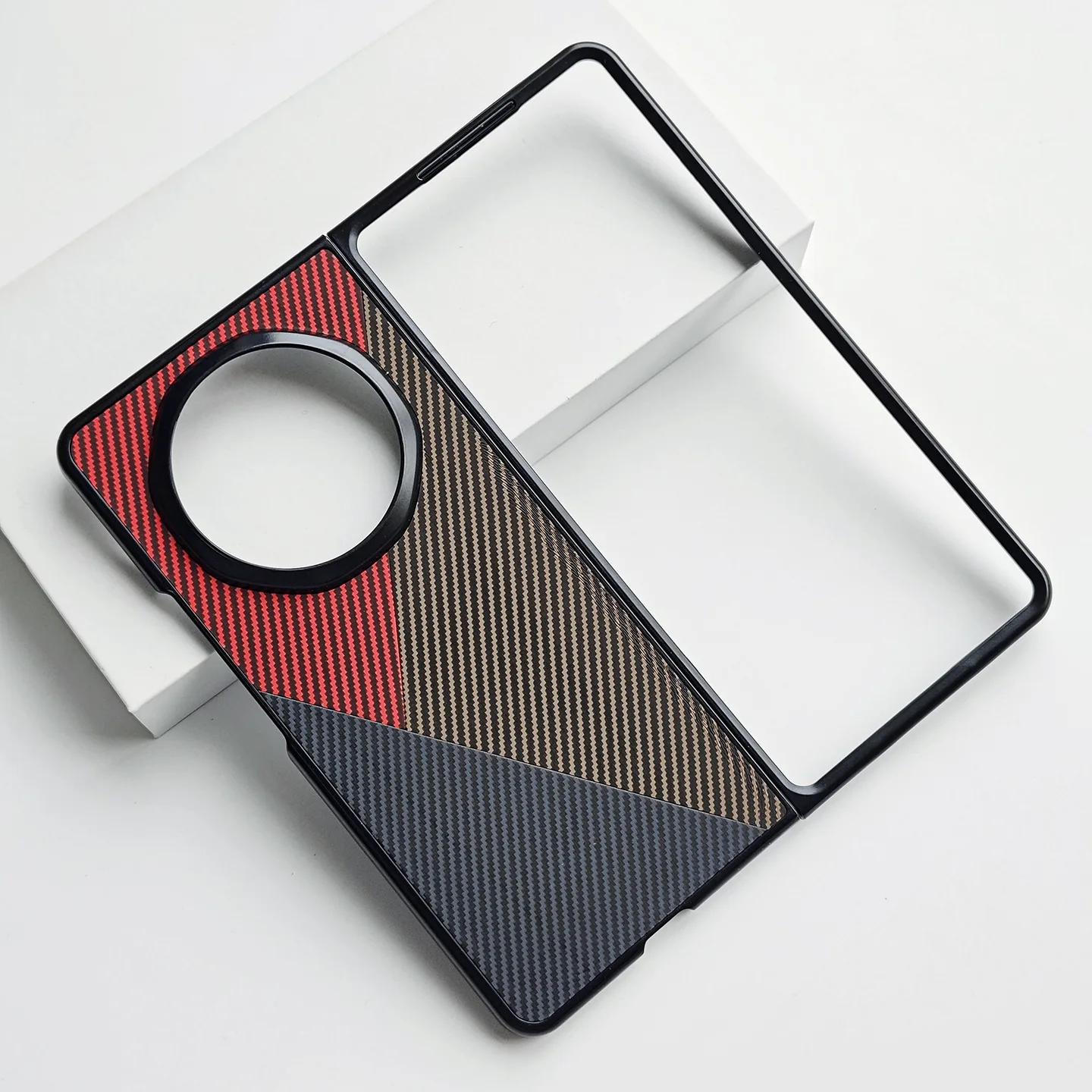 Luxury PU Leather Patchwork Protective Back Cover Bumper