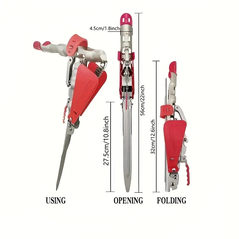 Automatic Rod Stainless Steel Double Single Spring Foldable Angle Bracket Pole Holder Lifting Device For Fishing_voghion.com