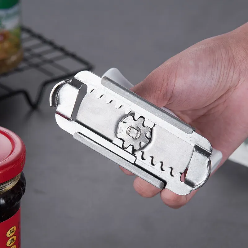 Multifunctional Can Bottle Opener Stainless Steel Adjustable Rotating Kitchen Tools