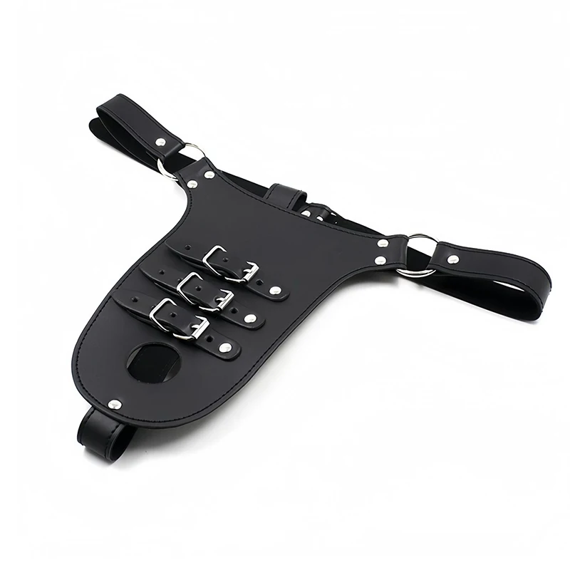 Leder Strapon Gurtzeug Und Keuschheitsgürtel Für Bondage_voghion.com