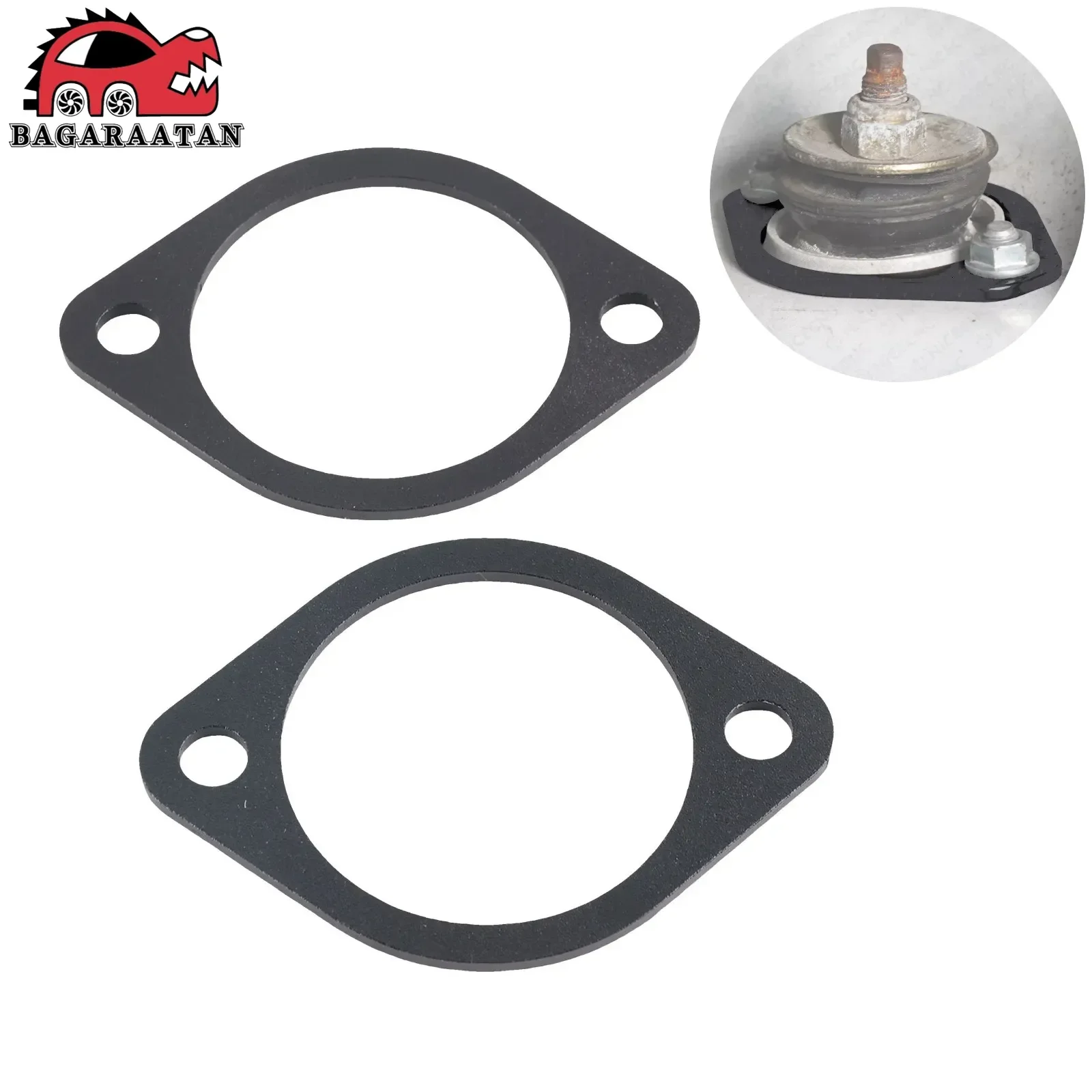 A Pair Rear Shock Absorber Mount Reinforcement Plates Black For BMW E30 E36 E46 E36/8 E85 Z3 Z4 Replacement