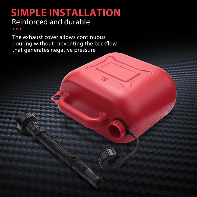 5L Car Fuel Tank Can Spare Plastic Petrol Gas Container Anti-Static Fuel Carrier Pipe Car Travel motorcycle fuel container petrol can