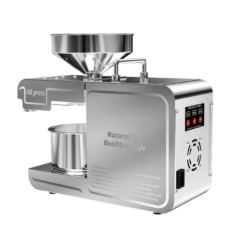 T1 220V 110V Oil Press Machine Commercial 820W Home Peanut Flaxseed Cold Squeezer Linseed Sunflower Seeds Extraction 3