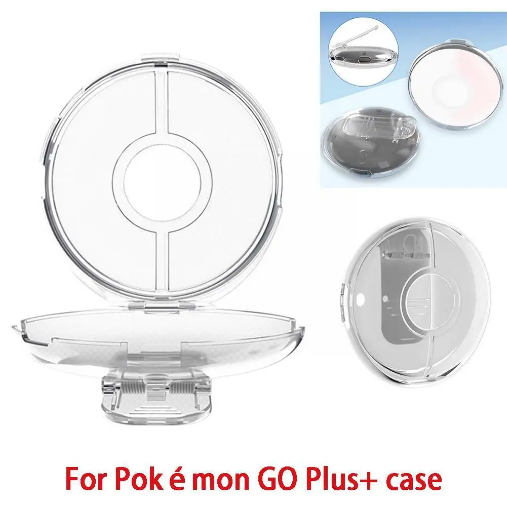 Custodia Rigida Per Pokemon Go Plus + Custodia Rigida Trasparente Per Pc Con Accessori Protettivi Per Cinturino A Mano Per Pokemon Go Plus + I6U8