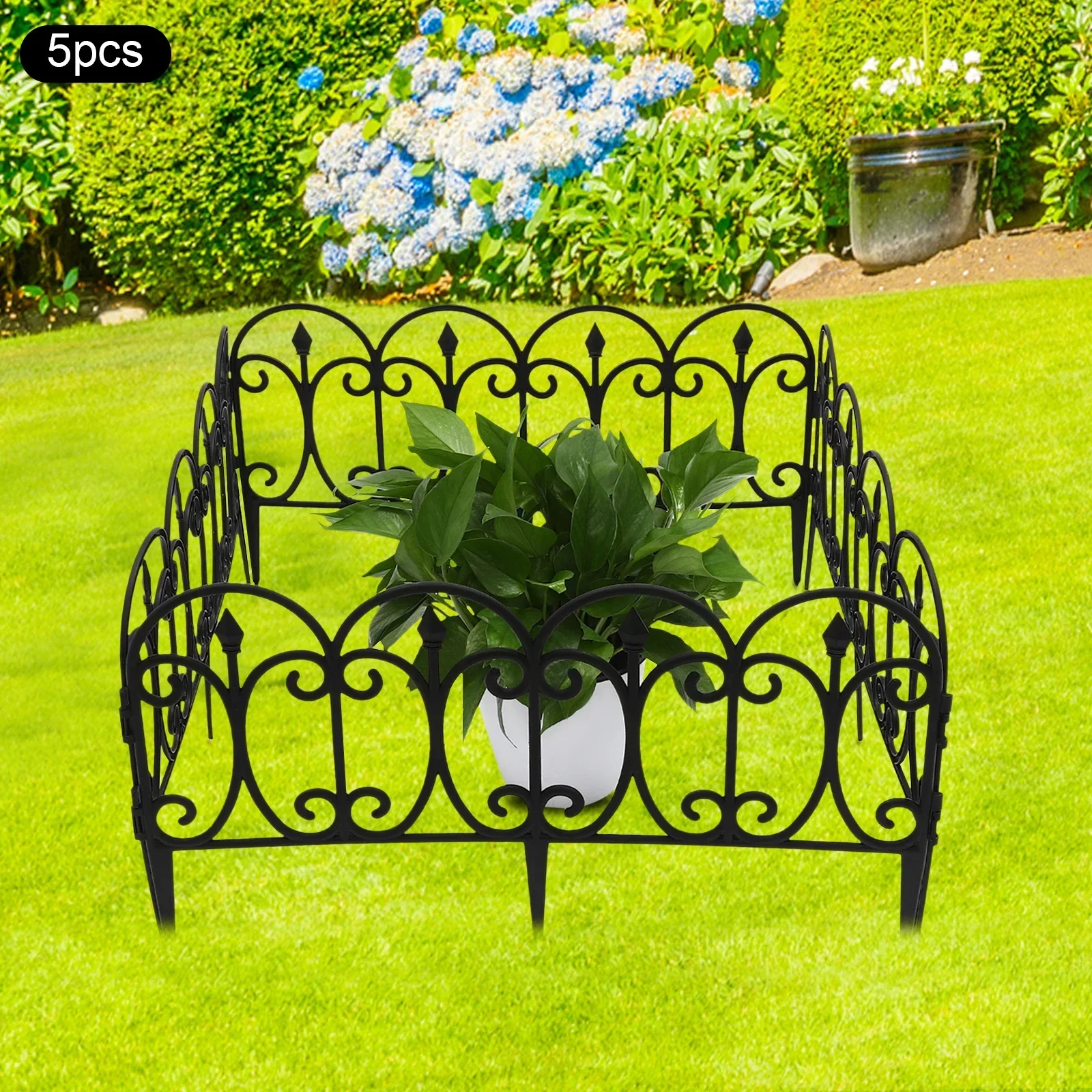 Barandilla De Metal En Forma De Arco De Hierro, 5 Uds., Valla De Jardín,  Diseño De, image size:1600x1600