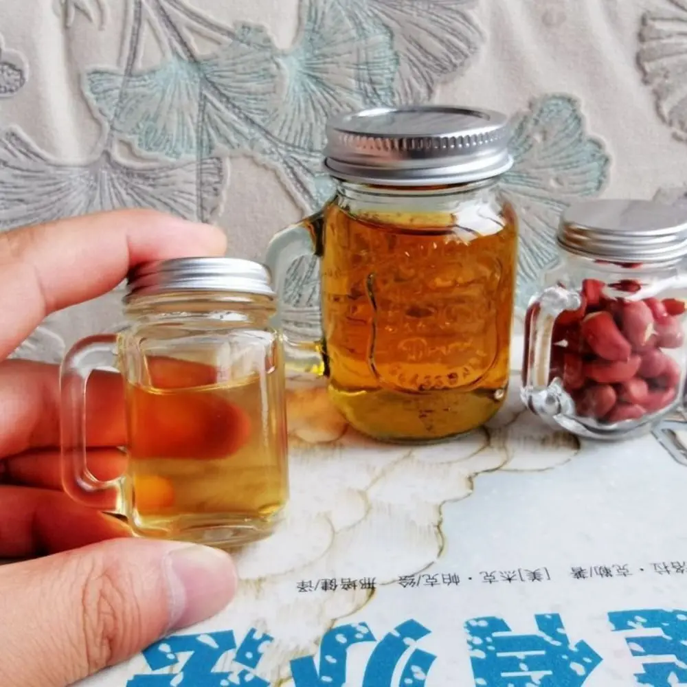 35ml Mini Mason Jar for Jam Honey Leakproof Coffee Milk Juice Bottle with Lid Party Bar Vodka Spirits Shot Storage Glass Bottle 3