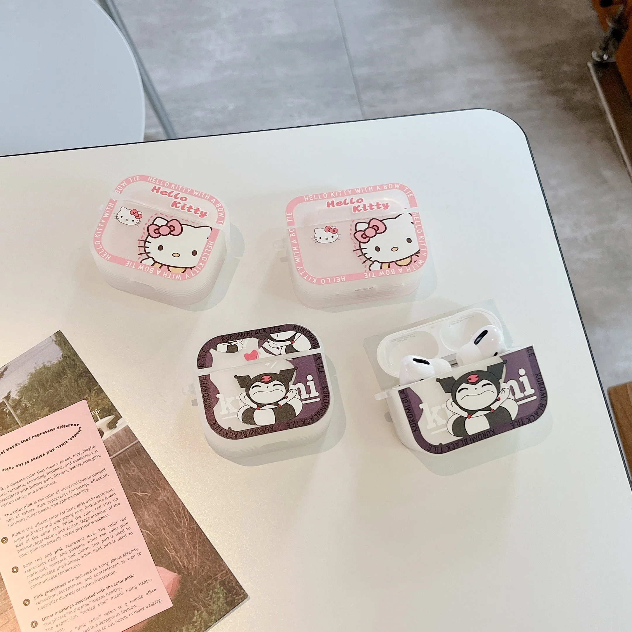 

Sanrio Hello Kitty Kuromi cute pink Case for Apple AirPods 1 2 3 Pro Cases Cover For IPhone Bluetooth Earbuds Earphone Case