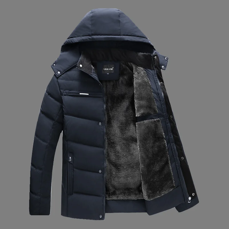 

Parka Men Coats 2023 Winter Jacket Men Thicken Hooded Waterproof Outwear Warm Coat Fathers' Clothing Casual Men's Overcoat