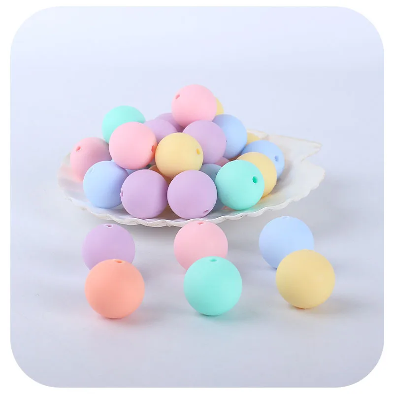 

ABCPICK 50Pcs 12MM Silicone Beads Round Loose Spacing Beads For Jewelry Making DIY Pacifier Chain Bracelet Necklace Accessories
